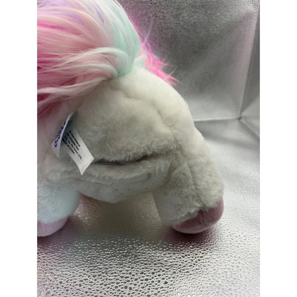 Hugs & Cuddles Rainbow Unicorn Plush Stuffed Animal White Pink 10 inch 2022